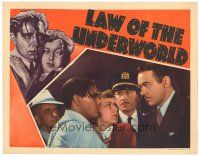 5y568 LAW OF THE UNDERWORLD LC '38 Chester Morris and Anne Shirley, film noir!