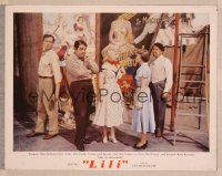5y579 LILI photolobby '52 Mel Ferrer, sexy young Leslie Caron & Zsa Zsa Gabor, tempers flare!