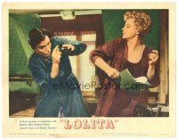 5y587 LOLITA LC #3 '62 Stanley Kubrick, James Mason w/Shelley Winters when she learns the truth!