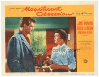 5y603 MAGNIFICENT OBSESSION LC #3 '54 Jane Wyman w/Rock Hudson, Douglas Sirk directed!
