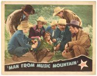 5y605 MAN FROM MUSIC MOUNTAIN LC '43 Roy Rogers & cowboys tend to wounded man!