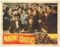 5y614 MARINE RAIDERS LC '44 Pat O'Brien, Robert Ryan, Ruth Hussey & soldiers drinking and singing!