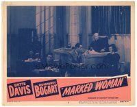 5y616 MARKED WOMAN LC #3 R56 Bette Davis on witness stand questioned by Humphrey Bogart!