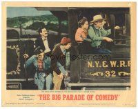 5y628 MGM'S BIG PARADE OF COMEDY LC #4 '64 great image of wacky Marx Brothers on wild train ride!