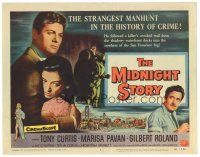5y090 MIDNIGHT STORY TC '57 Tony Curtis in the strangest San Francisco manhunt in crime's history!