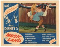 5y648 MUSIC LAND LC #5 '55 Disney cartoon, best baseball close up from Casey at the Bat!