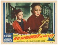 5y667 NO HIGHWAY IN THE SKY LC #5 '51 image of Marlene Dietrich in aviation disaster thriller!