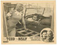 5y682 ONE-HORSE FARMERS LC '34 close up of sexy Thelma Todd with Patsy Kelly in convertible!