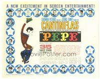 5y102 PEPE TC '61 cool art of Cantinflas, plus photos of 35 all-star cast members!
