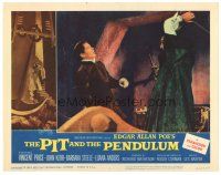 5y716 PIT & THE PENDULUM LC #1 '61 Vincent Price attacking John Kerr with poker!
