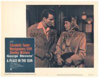 5y719 PLACE IN THE SUN LC #8 R59 cool image of Montgomery Clift & Shelley Winters!
