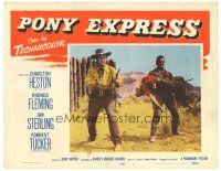 5y723 PONY EXPRESS LC #1 '53 Charlton Heston as Buffalo Bill carrying girl w/Forrest Tucker!