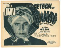 5y110 RETURN OF CHANDU chapter 11 TC '34 great c/u of Bela Lugosi staring into crystal ball, serial