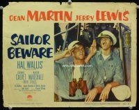 5y781 SAILOR BEWARE LC #2 '52 wacky sailors Dean Martin & Jerry Lewis!