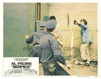 5y796 SERPICO LC #3 '74 great action image of Al Pacino w/cops in Sidney Lumet crime classic!