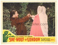 5y808 SHE-WOLF OF LONDON LC #2 R51 Universal horror, Lloyd Corrigan struggles with spooky Sara Haden