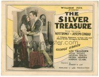 5y124 SILVER TREASURE TC '26 George O'Brien & pretty Joan Renee, from the novel by Joseph Conrad!