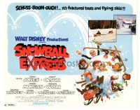 5y821 SNOWBALL EXPRESS TC '72 Walt Disney, Dean Jones, wacky winter fun art!
