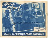 5y831 SON OF ZORRO chapter 3 LC '47 Republic serial, c/u of cowboys talking to man at desk!