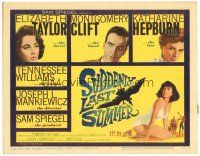 5y130 SUDDENLY, LAST SUMMER TC '60 Katharine Hepburn, sexy Liz Taylor & Montgomery Clift!