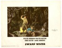 5y863 SWAMP WATER Color-Glos LC '41 Jean Renoir directed, Walter Brennan attacks Dana Andrews!