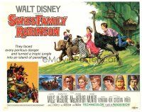 5y869 SWISS FAMILY ROBINSON TC R68 John Mills, Walt Disney family fantasy classic, cool art!