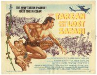 5y132 TARZAN & THE LOST SAFARI TC '57 Gordon Scott in title role for the first time in color!