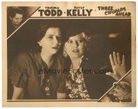 5y898 THREE CHUMPS AHEAD LC '34 great close up of scared Thelma Todd & perplexed Patsy Kelly!