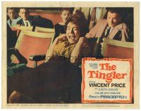 5y914 TINGLER LC #7 '59 William Castle, image of screaming woman in audience, in Percepto!