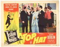 5y916 TOP HAT LC #6 R53 cool image of pretty dancer Ginger Rogers w/men in tuxedoes!