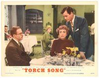 5y917 TORCH SONG LC #2 '53 tough baby Joan Crawford tells Gig Young she'll call when she needs!