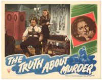 5y921 TRUTH ABOUT MURDER LC '46 Bonita Granville gives Donald Douglas lie detector test!
