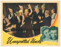 5y932 UNEXPECTED UNCLE LC '41 Anne Shirley, James Craig, Charles Coburn in wacky hat!