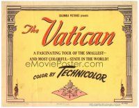 5y148 VATICAN TC '50 a fascinating Technicolor tour of the Holy City in Rome, Italy!