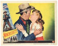 5y977 WINCHESTER '73 LC #5 '50 romantic image of James Stewart with sexy Shelley Winters!