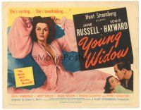 5y160 YOUNG WIDOW TC '46 full-length art of world's most exciting sexy brunette Jane Russell!