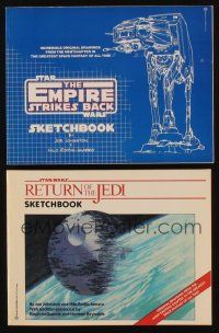 6b146 LOT OF 2 EMPIRE STRIKES BACK/RETURN OF THE JEDI SKETCHBOOKS softcover books '80 & '83 cool!