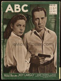 6b496 ABC Dutch magazine April 3, 1949 Humphrey Bogart & Lauren Bacall in Key Largo!