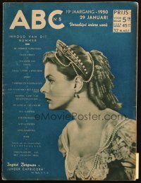 6b499 ABC Dutch magazine January 29, 1950 profile portrait of Ingrid Bergman in Under Capricorn