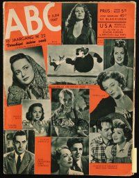 6b495 ABC Dutch magazine June 1, 1947 Rita Hayworth, Myrna Loy, Joan Crawford & many more!
