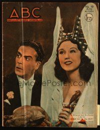 6b492 ABC Dutch magazine May 28, 1939 cover portrait of beautiful Fay Wray & Jack Buchanan!