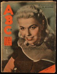 6b502 ABC Dutch magazine November 26, 1950 great smiling portrait of pretty Doris Day!