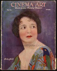 6b401 CINEMA ART magazine May 1926 cool colorful cover artwork of pretty Betty Jewel!
