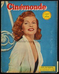 6b466 CINEMONDE French magazine January 9, 1953 sexy Rita Hayworth starring in Affair in Trinidad!