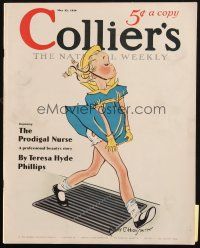 6b404 COLLIER'S magazine May 23, 1936 pre-Marilyn Monroe skirt blowing art by Mary C. Highsmith!