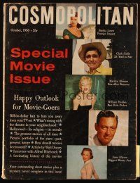 6b407 COSMOPOLITAN magazine October 1956 special movie issue with Marilyn Monroe & much more!