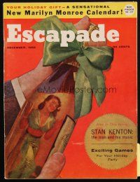 6b410 ESCAPADE magazine December 1956 featuring the sensational new Marilyn Monroe calendar!