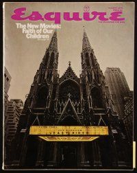 6b411 ESQUIRE magazine August 1970 Easy Rider shown on marquee at Catholic Cathedral!