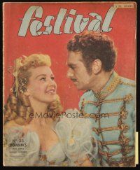 6b469 FESTIVAL French magazine 1948 Betty Grable & Douglas Fairbanks Jr. in That Lady in Ermine!