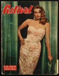 6b484 FESTIVAL French magazine '56 sexy full-length Anita Ekberg starring in Zarak!